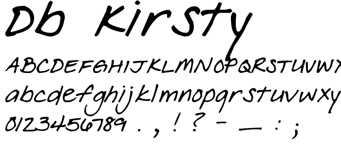 DB Kirsty font